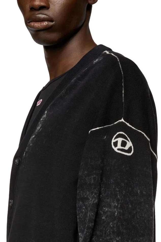 Men Diesel Knitwear KLARENCECARDIGANB Black Men Diesel Knitwear KLARENCECARDIGANB Black