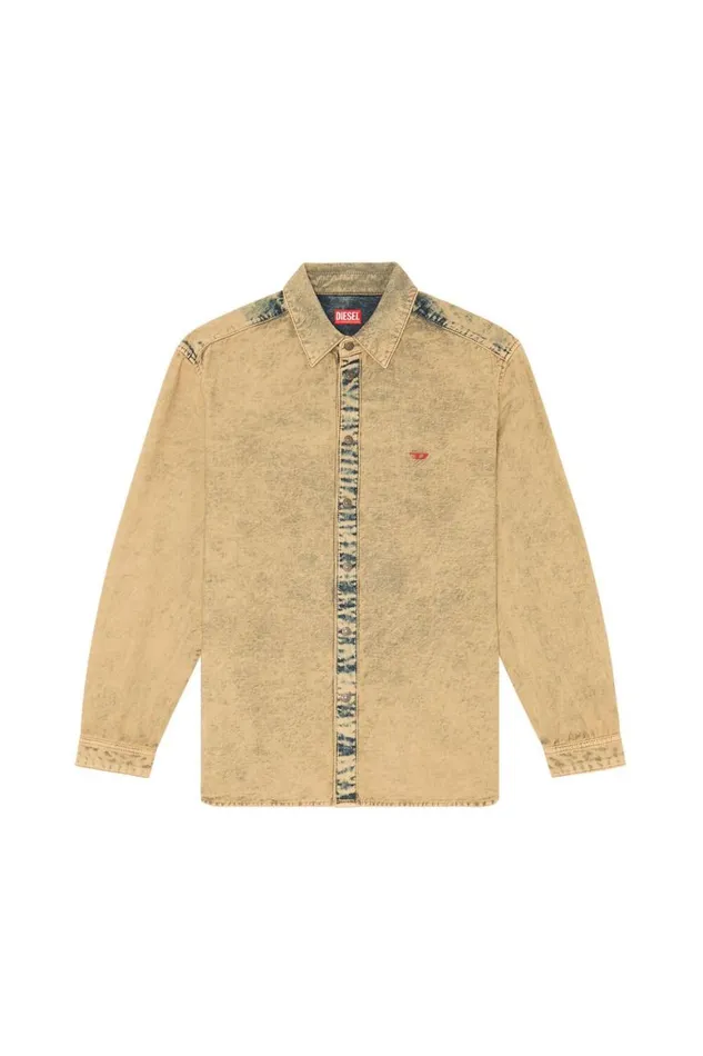 Men Diesel Shirts DSIMPLYOVER Beige Men Diesel Shirts DSIMPLYOVER Beige