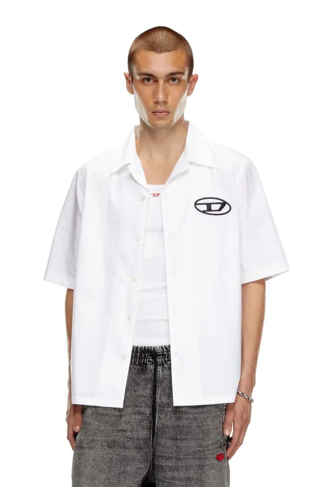 Men Diesel Shirts SMACC White Men Diesel Shirts SMACC White