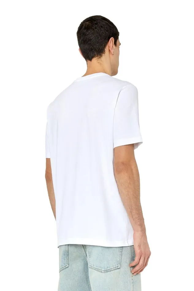 Men Diesel TShirts and Polos TJUSTG24 White Men Diesel TShirts and Polos TJUSTG24 White