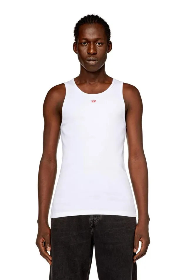 Men Diesel TShirts and Polos TLIFTYD White Men Diesel TShirts and Polos TLIFTYD White