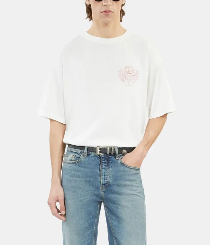 Men Ecru Tshirt With Blazon Serigraphy THE KOOPLES Tshirts