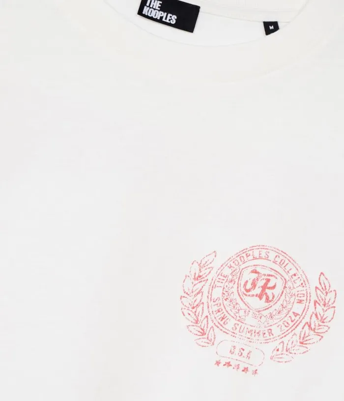 Men Ecru Tshirt With Blazon Serigraphy THE KOOPLES Tshirts