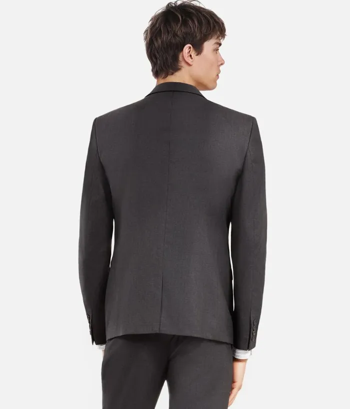 Men Gray Wool Suit Jacket Cinched Cut THE KOOPLES Blazers and Suits