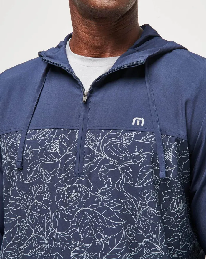 Men Hoodies and Sweatshirts TravisMathew BLOOMING ORCHID QUARTER ZIP HOODIE Total Eclipse Men Hoodies and Sweatshirts TravisMathew BLOOMING ORCHID QUARTER ZIP HOODIE Total Eclipse