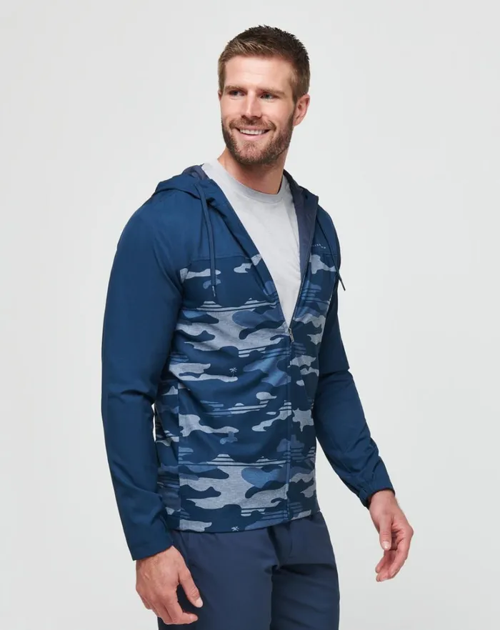 Men Hoodies and Sweatshirts TravisMathew CAMO TECH HOODIE Blue Nights Men Hoodies and Sweatshirts TravisMathew CAMO TECH HOODIE Blue Nights