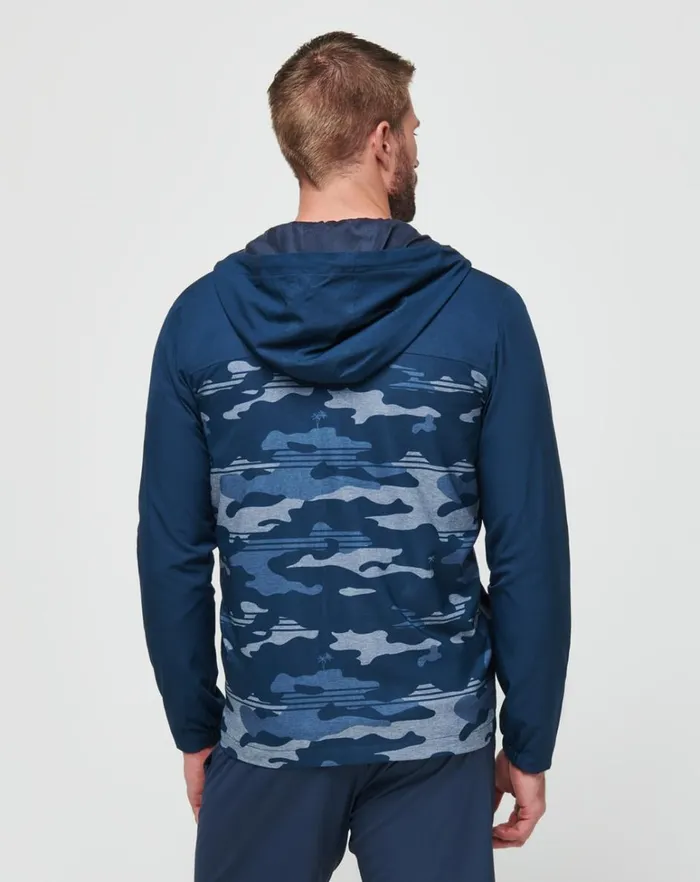Men Hoodies and Sweatshirts TravisMathew CAMO TECH HOODIE Blue Nights Men Hoodies and Sweatshirts TravisMathew CAMO TECH HOODIE Blue Nights