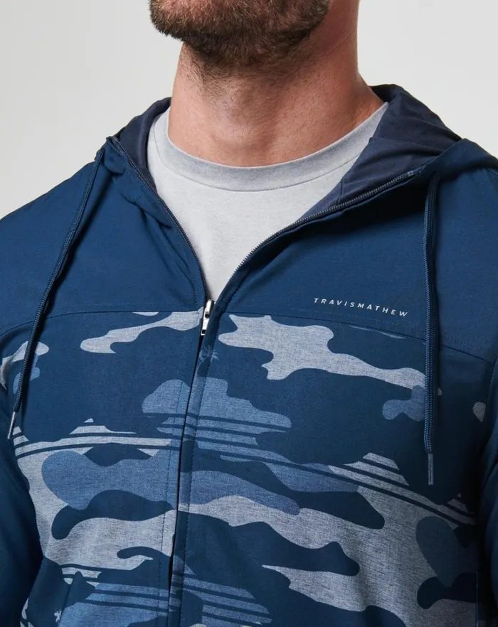 Men Hoodies and Sweatshirts TravisMathew CAMO TECH HOODIE Blue Nights Men Hoodies and Sweatshirts TravisMathew CAMO TECH HOODIE Blue Nights
