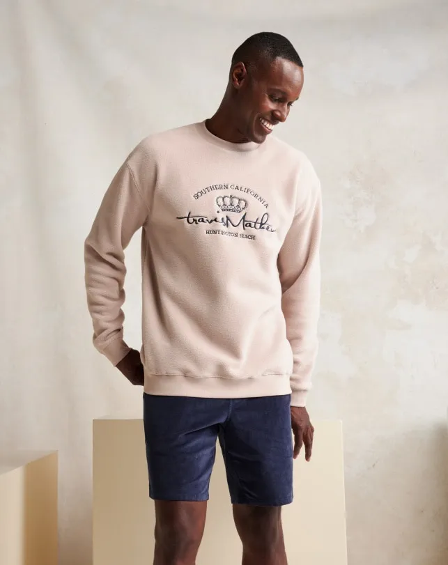 Men Hoodies and Sweatshirts TravisMathew HAVE A GANDER CREW Oxford Tan Men Hoodies and Sweatshirts TravisMathew HAVE A GANDER CREW Oxford Tan