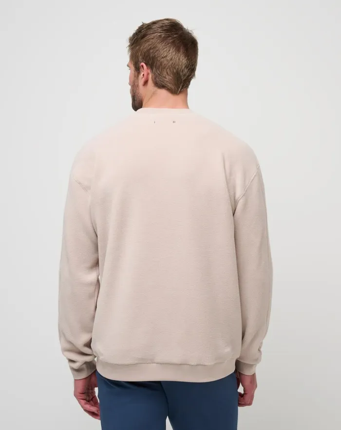 Men Hoodies and Sweatshirts TravisMathew HAVE A GANDER CREW Oxford Tan Men Hoodies and Sweatshirts TravisMathew HAVE A GANDER CREW Oxford Tan