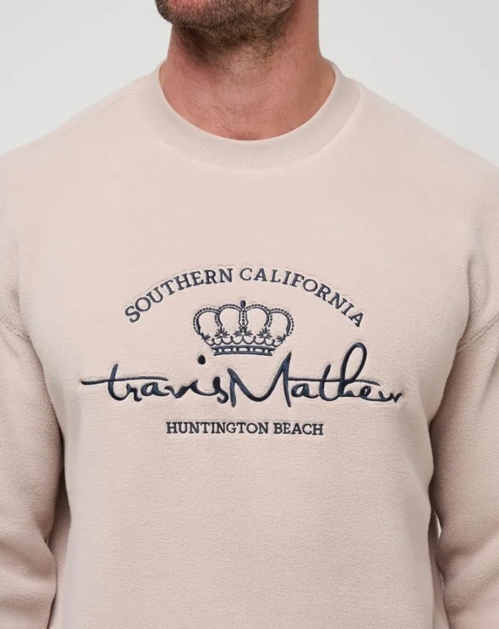 Men Hoodies and Sweatshirts TravisMathew HAVE A GANDER CREW Oxford Tan Men Hoodies and Sweatshirts TravisMathew HAVE A GANDER CREW Oxford Tan