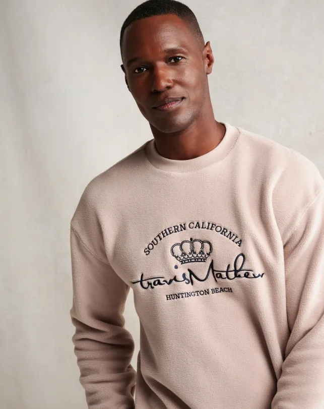 Men Hoodies and Sweatshirts TravisMathew HAVE A GANDER CREW Oxford Tan Men Hoodies and Sweatshirts TravisMathew HAVE A GANDER CREW Oxford Tan