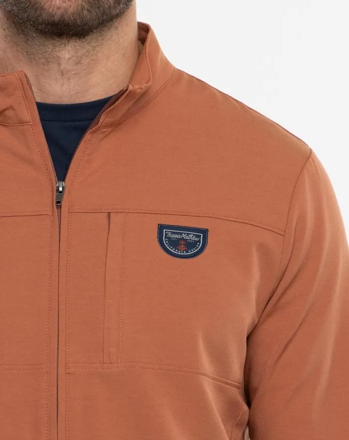 Men Hoodies and Sweatshirts TravisMathew QUICK CALL FULL ZIP Copper