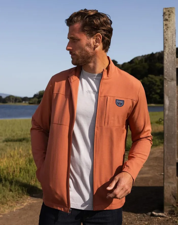 Men Hoodies and Sweatshirts TravisMathew QUICK CALL FULL ZIP Copper