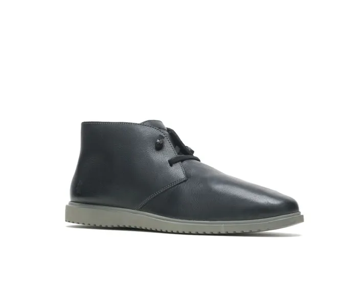 Men Hush Puppies Everyday Chukka Black Leather Boots Men Hush Puppies Everyday Chukka Black Leather Boots