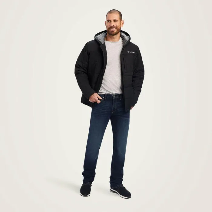 Men Jackets and Vests Ariat Crius Hooded Insulated Jacket Black Men Jackets and Vests Ariat Crius Hooded Insulated Jacket Black