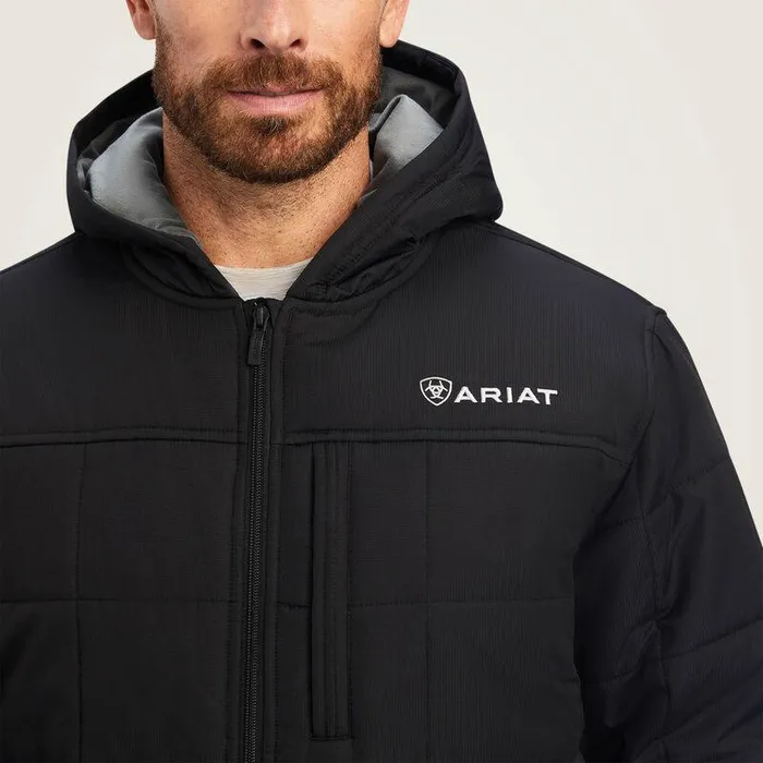 Men Jackets and Vests Ariat Crius Hooded Insulated Jacket Black Men Jackets and Vests Ariat Crius Hooded Insulated Jacket Black