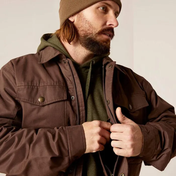 Men Jackets and Vests Ariat Grizzly 20 Canvas Conceal And Carry Jacket Bracken