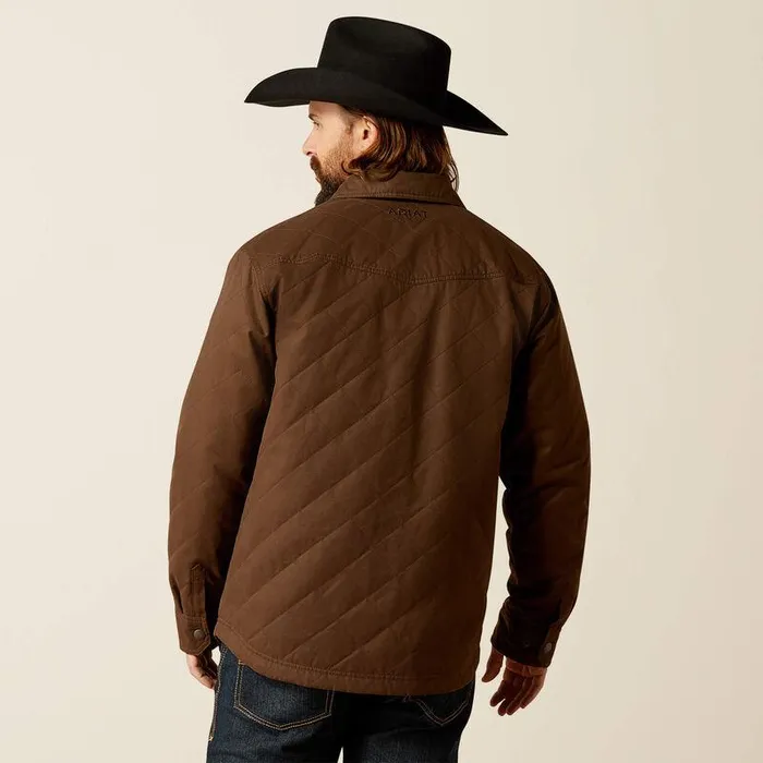 Men Jackets and Vests Ariat Grizzly Shirt Jacket Demitasse Men Jackets and Vests Ariat Grizzly Shirt Jacket Demitasse