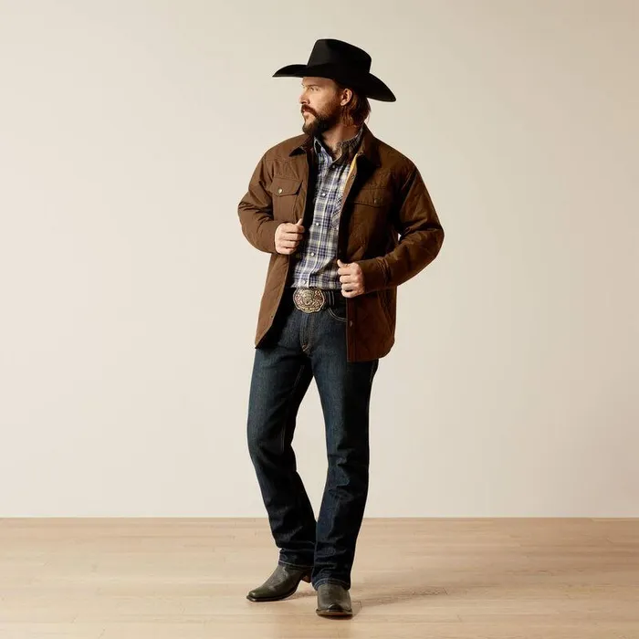 Men Jackets and Vests Ariat Grizzly Shirt Jacket Demitasse Men Jackets and Vests Ariat Grizzly Shirt Jacket Demitasse