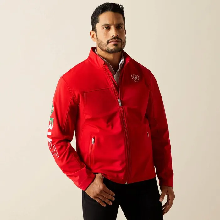 Men Jackets and Vests Ariat New Team Softshell MEXICO Jacket Red