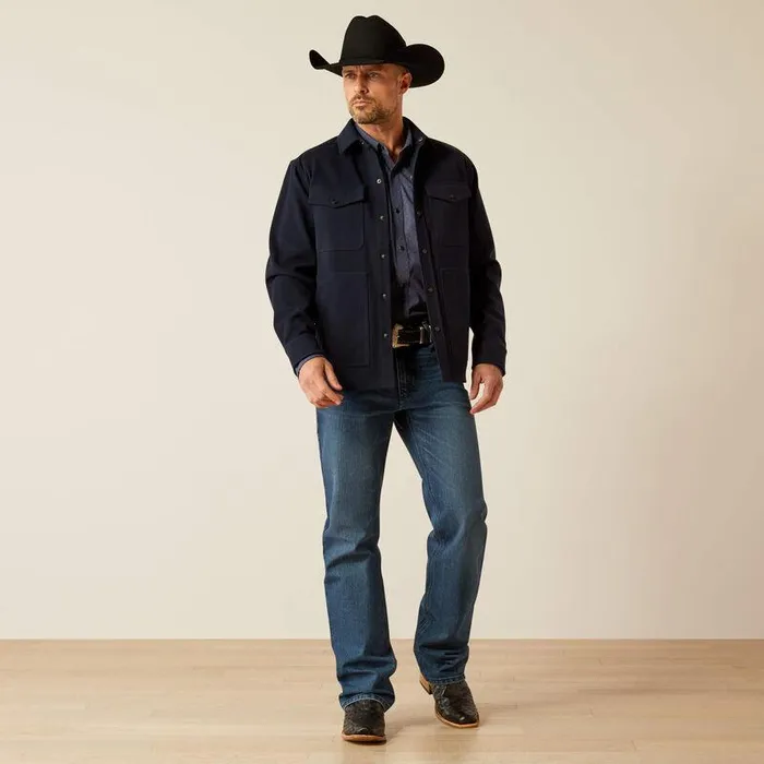 Men Jackets and Vests Ariat Relentless Amarillo Shirt Jacket Peacoat Men Jackets and Vests Ariat Relentless Amarillo Shirt Jacket Peacoat