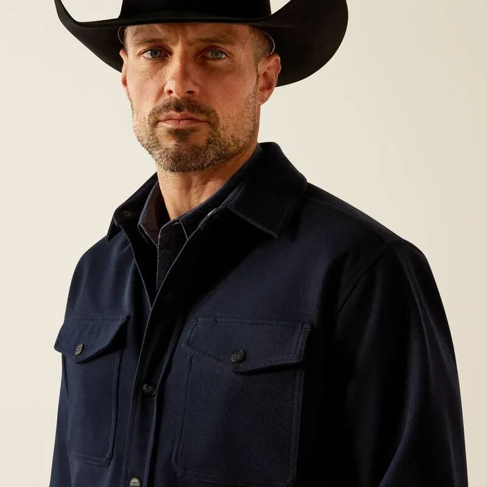 Men Jackets and Vests Ariat Relentless Amarillo Shirt Jacket Peacoat Men Jackets and Vests Ariat Relentless Amarillo Shirt Jacket Peacoat