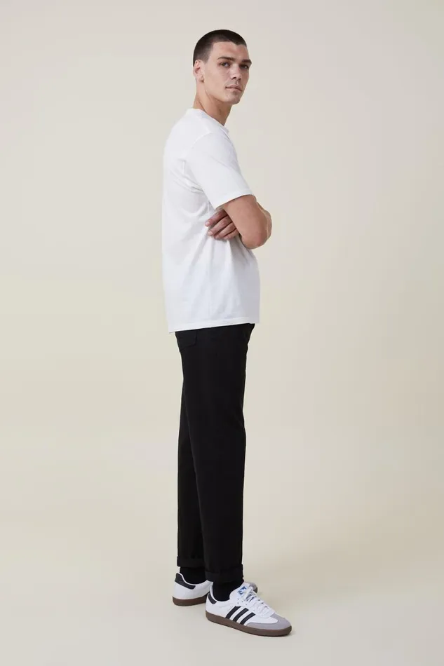 Men Jeans Cotton On Relaxed Tapered Jean New Black