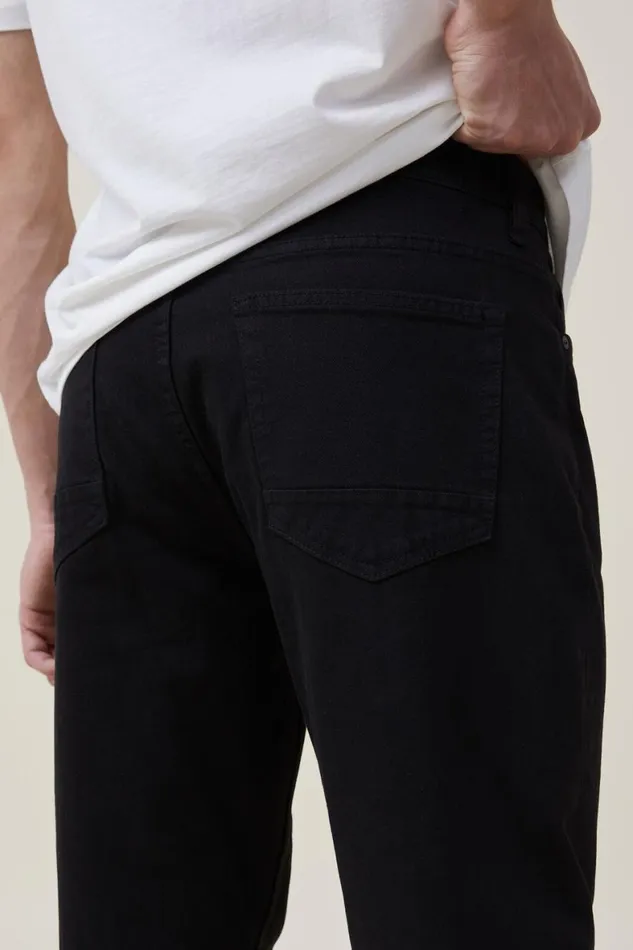 Men Jeans Cotton On Relaxed Tapered Jean New Black