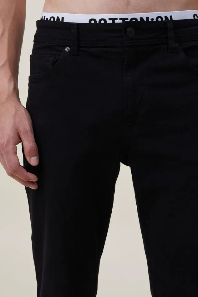 Men Jeans Cotton On Slim Straight Jean New Black