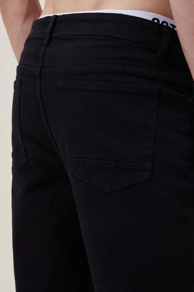 Men Jeans Cotton On Slim Straight Jean New Black