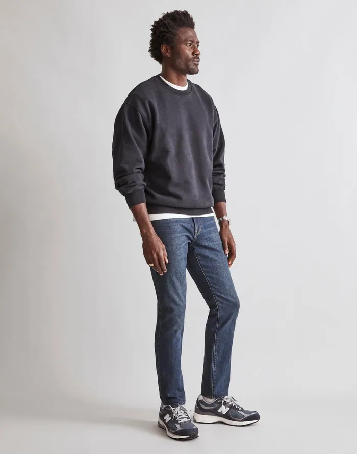 Men Jeans Madewell Athletic Slim Jeans COOLMAX Denim Edition Leeward Wash