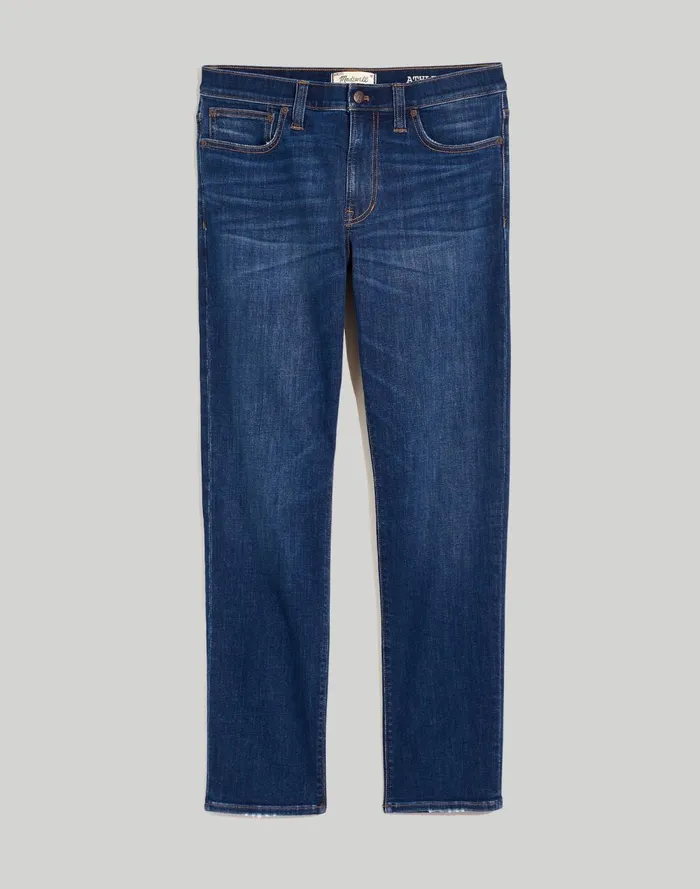 Men Jeans Madewell Athletic Slim Jeans COOLMAX Denim Edition Leeward Wash