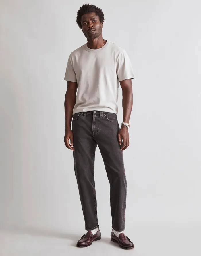 Men Jeans Madewell Relaxed Taper Jeans Hanlock Wash