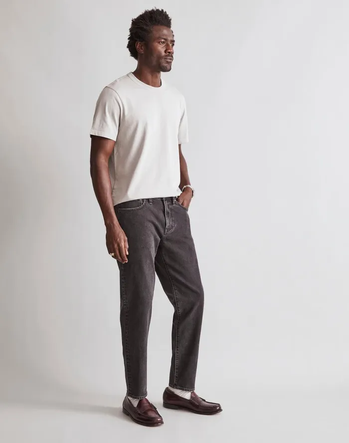 Men Jeans Madewell Relaxed Taper Jeans Hanlock Wash