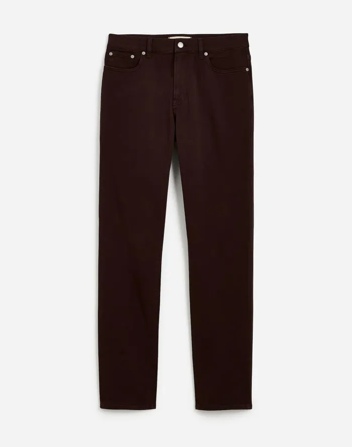 Men Jeans Madewell The Allday 1991 StraightLeg Pant Dark Carob