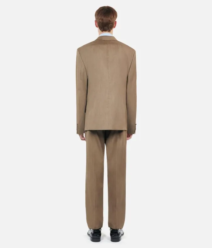 Men Light Brown Wool Suit Jacket THE KOOPLES Blazers and Suits