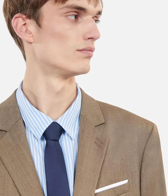 Men Light Brown Wool Suit Jacket THE KOOPLES Blazers and Suits