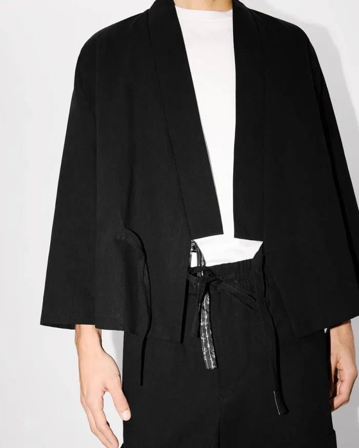 Men Light Kimono Jacket Black Kenzo Tailoring