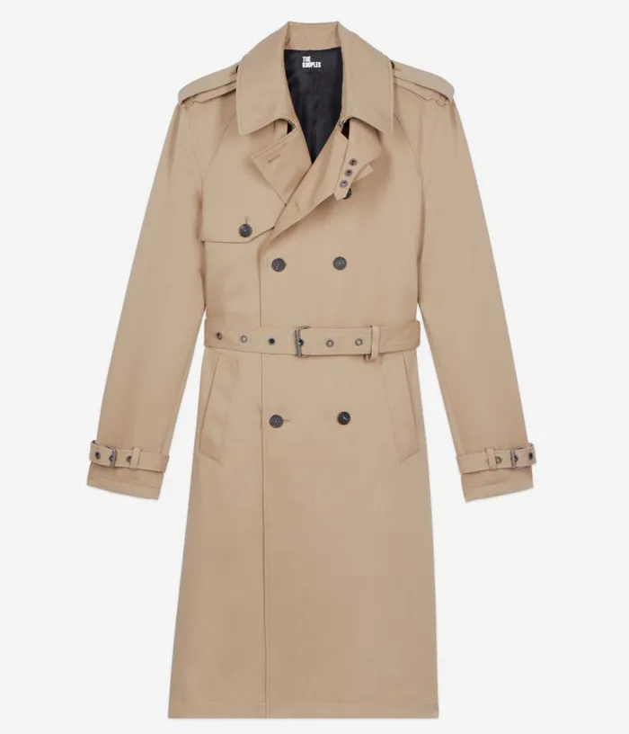 Men Long Beige Trench Coat THE KOOPLES Coats and Jackets