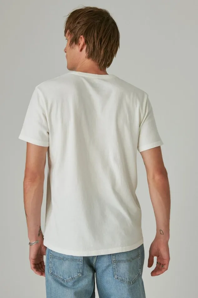 Men Lucky Brand Graphic Tees Bowie Photo Marshmallow