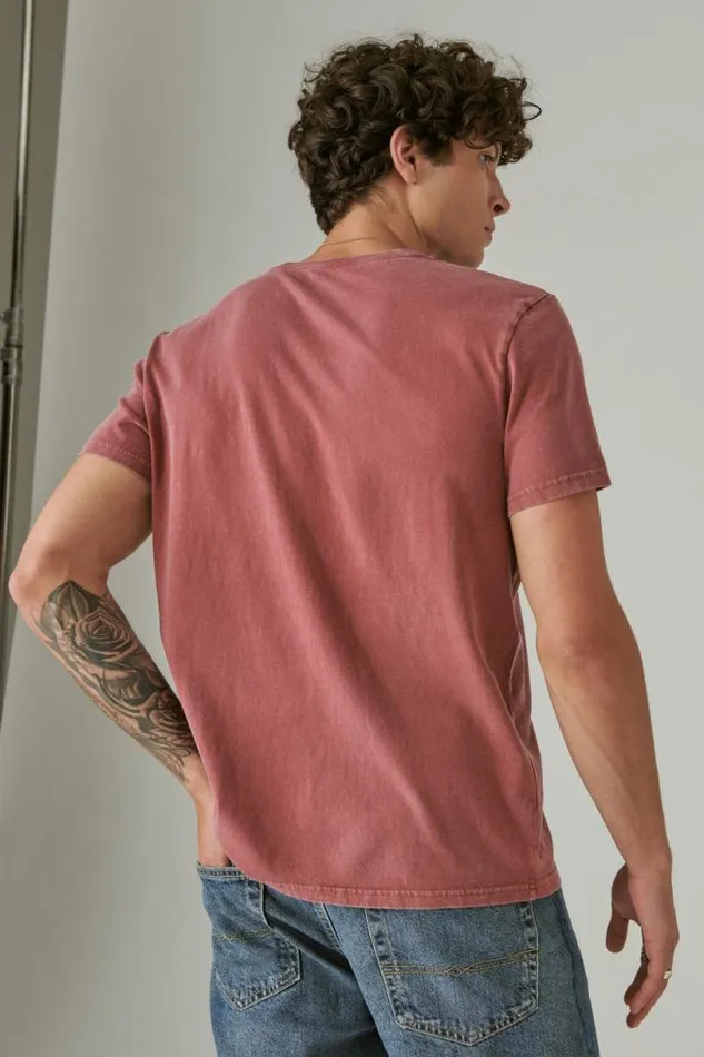 Men Lucky Brand Graphic Tees Cheers Ruby Wine