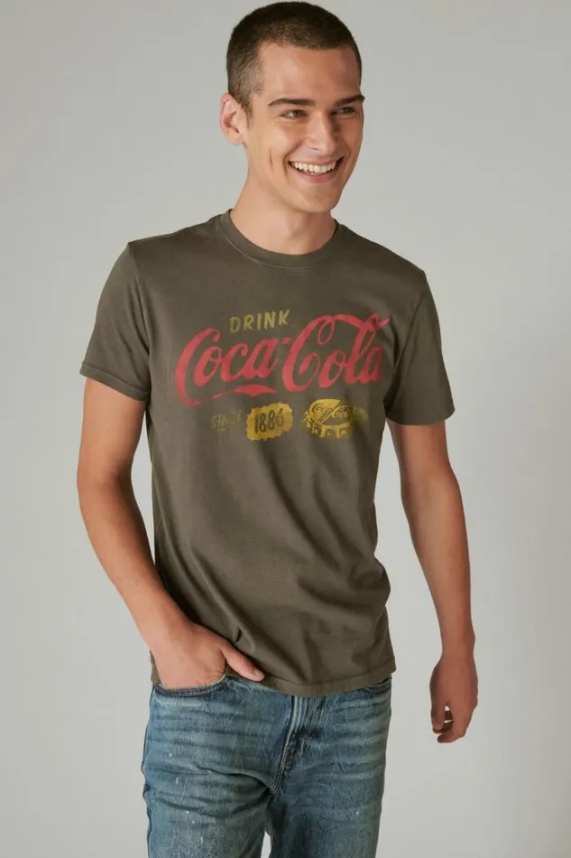 Men Lucky Brand Graphic Tees Coke Ice Cold Tee Beluga
