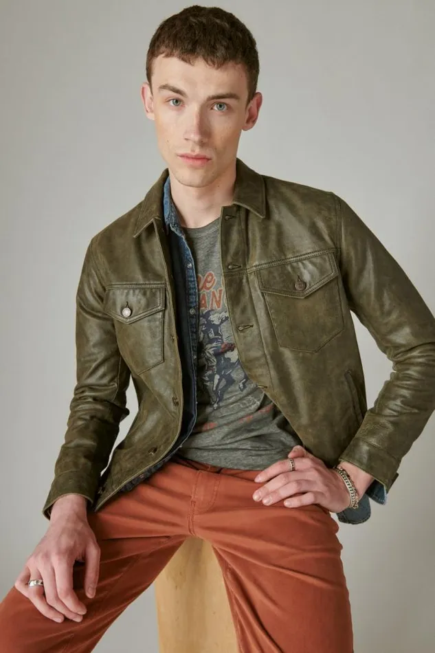 Men Lucky Brand Graphic Tees Lone Star Ranch Tee Jet Black Men Lucky Brand Graphic Tees Lone Star Ranch Tee Jet Black