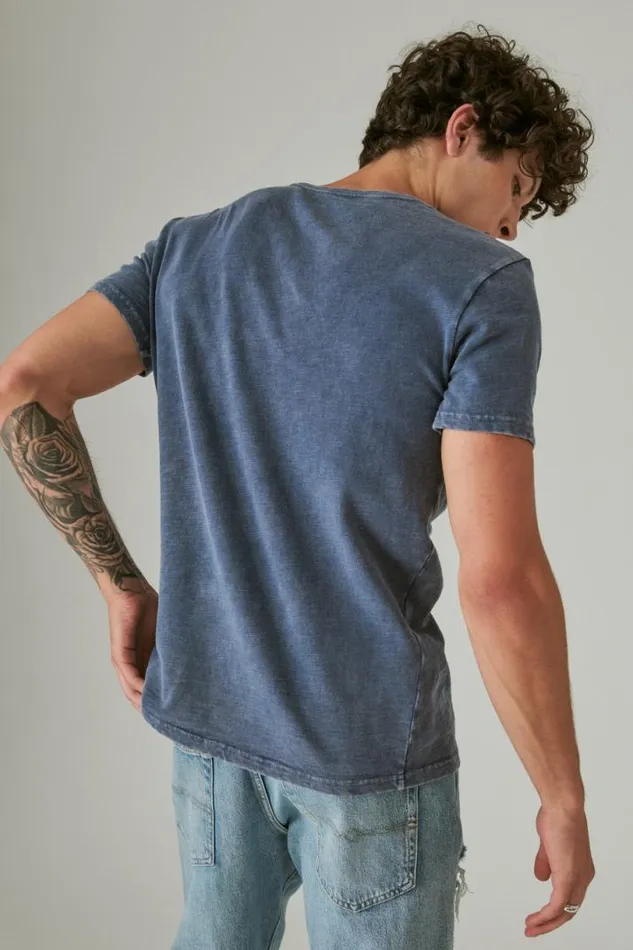 Men Lucky Brand Graphic Tees No Years Dress Blues
