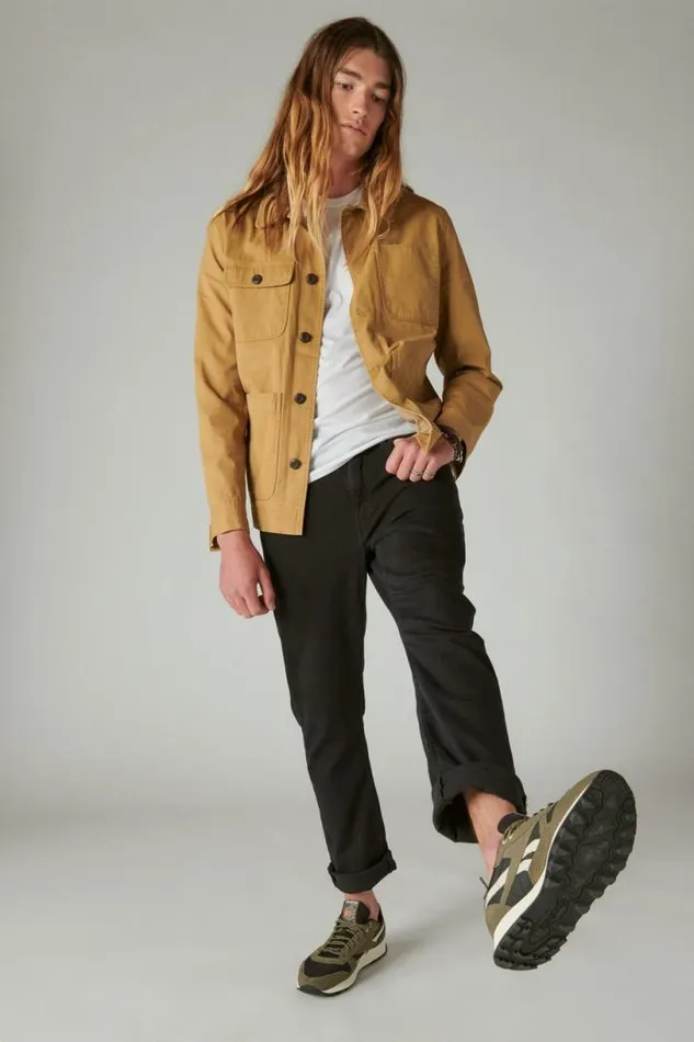 Men Lucky Brand Jackets and Outerwear Chore Jacket Sand