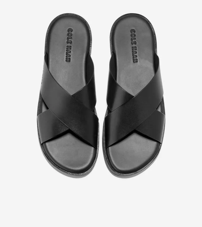 Men Men039s NANTUCKET CROSS STRAP SANDAL Black Cole Haan Sandals