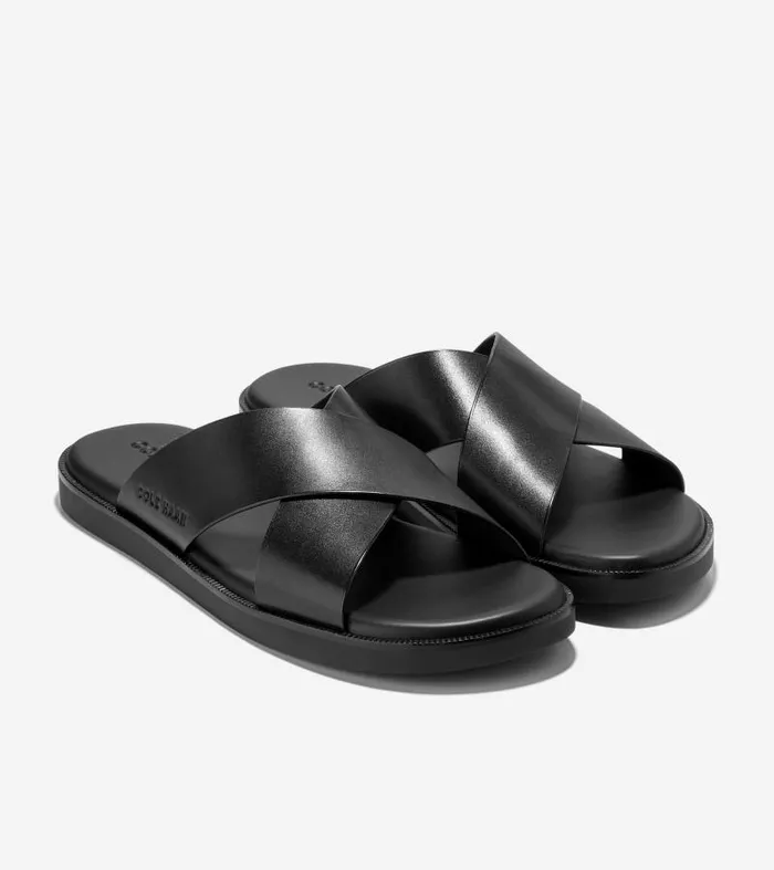 Men Men039s NANTUCKET CROSS STRAP SANDAL Black Cole Haan Sandals