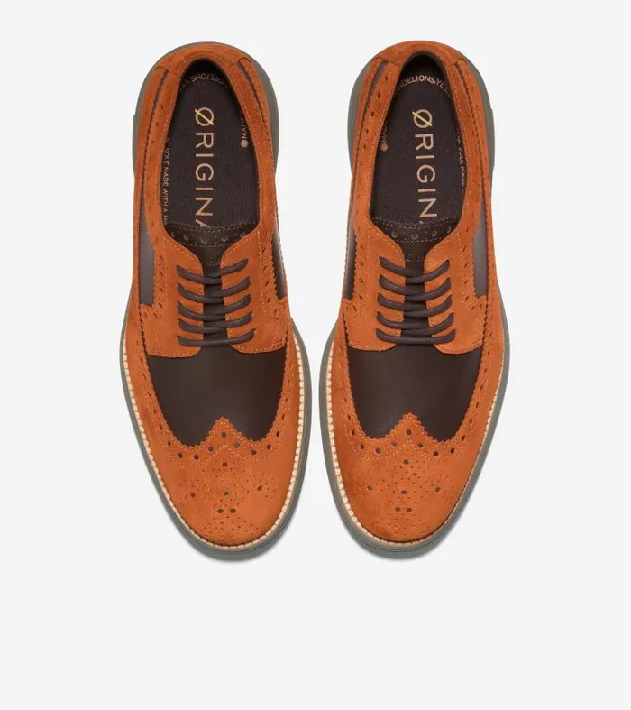 Men Men039s riginalGrand Remastered Longwing Brown Cole Haan Dress Shoes