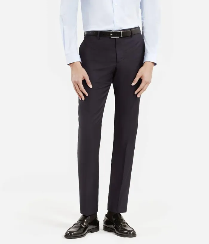 Men Navy Blue Wool Suit Pants Slim Fit THE KOOPLES Blazers and Suits